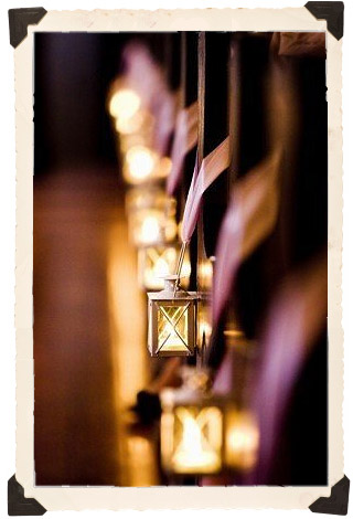 having an evening ceremony try using mini lanterns to line your walk down